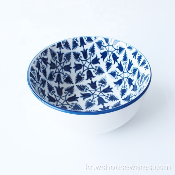 도매 패드 인쇄 그릇 서양 스타일 세라믹 그릇